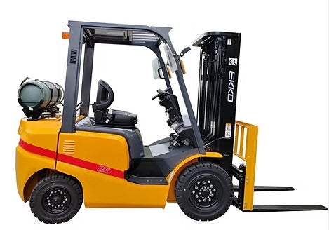 EKKO 42” Fork Liquid Propane 4-Wheel Forklift with Solid Pneumatic Tires with 185” Lift and 5000 lbs. Lift Cap. | EK25TLP |