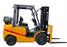 EKKO 42” Fork Liquid Propane 4-Wheel Forklift with Solid Pneumatic Tires with 185” Lift and 5000 lbs. Lift Cap. | EK25TLP |