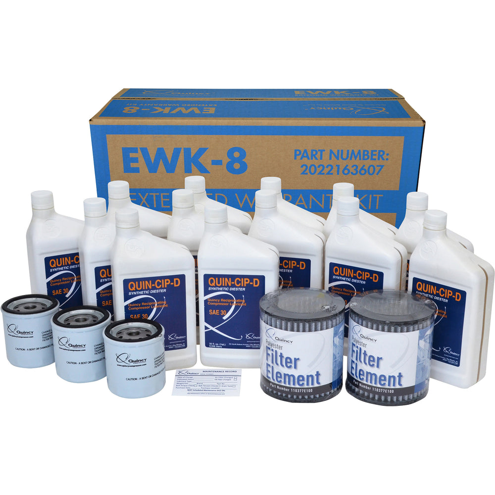 Quincy Extended Plus Support and Maintenance Kit, For Quincy QP 15 HP Compressors | Model# EWK-8 |