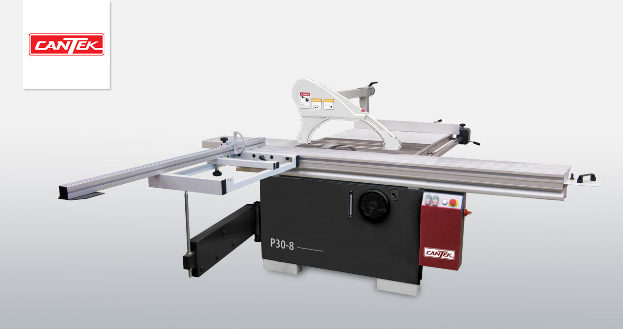 CANTEK P30 8′ SLIDING TABLE SAW W/ SCORING | 5HP, 230V - Single Phase