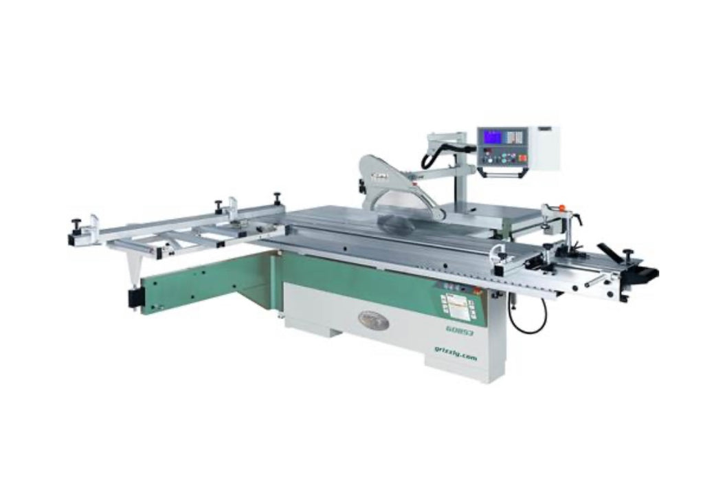 Grizzly G0853 - 14" 10 HP 3-Phase Sliding Table Saw with DRO and CNC Fence