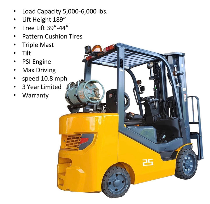 Forklift with Pattern Cushion [LPG] (Liquid Propane) 5000/6000 lbs | EKKO EK30SLP