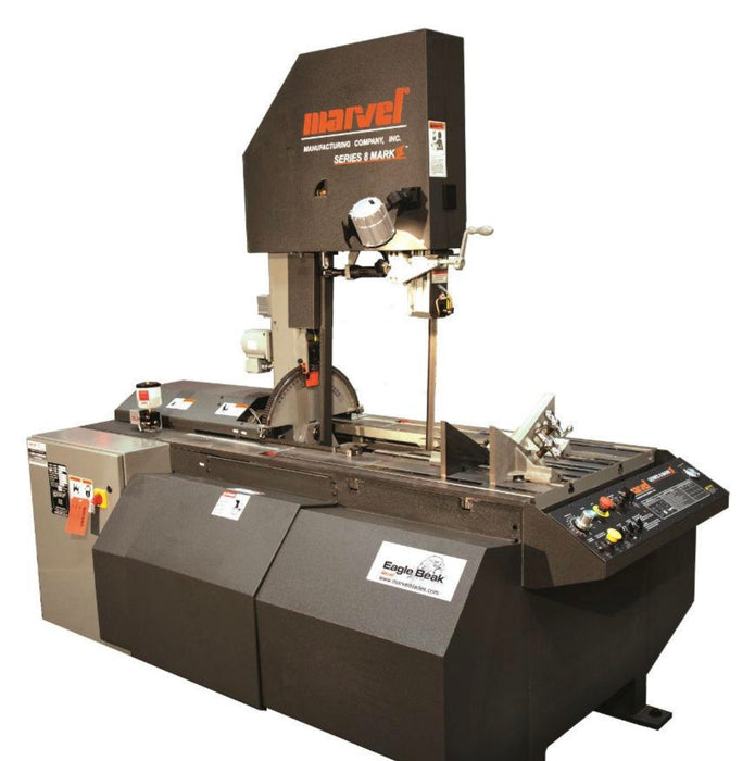 Amada Marvel 8-Mark-III Vertical Tilt-Frame Band Saw I Heavy-Duty Industrial Metal Cutting I 5HP 230V Three Phase I