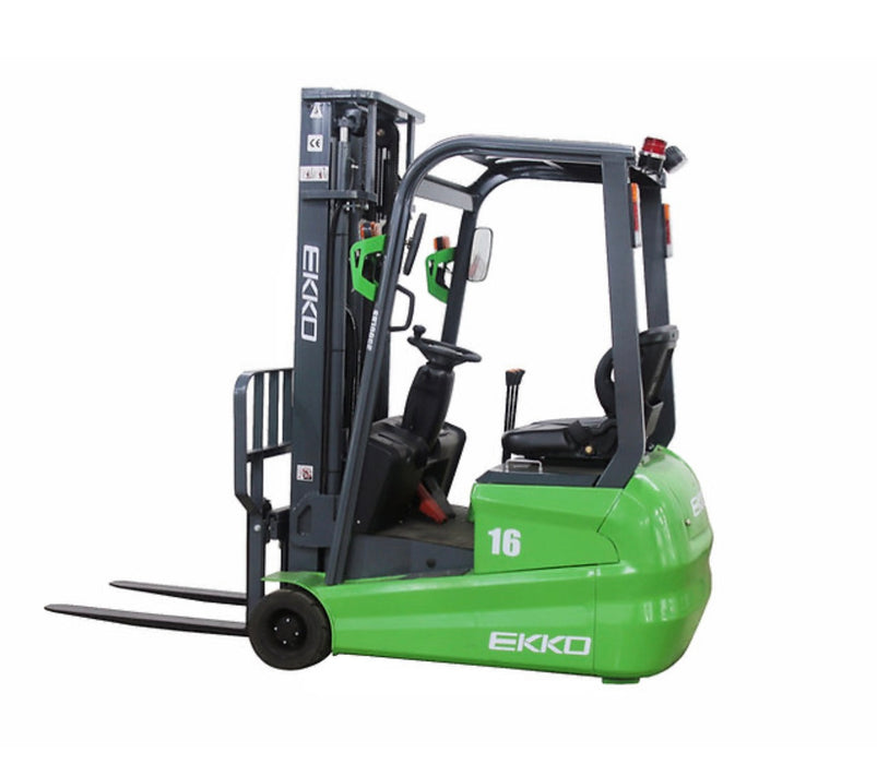 EKKO 42” Fork 3-Wheel Electric Lithium Forklift with 189” Lift and 3500 lb Load Capacity | Ekko EK16A-189Li |