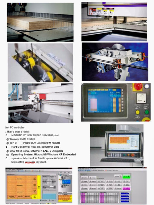 CNC Panel Beam Saw 10’ 18HP, 3Ph 220/440V