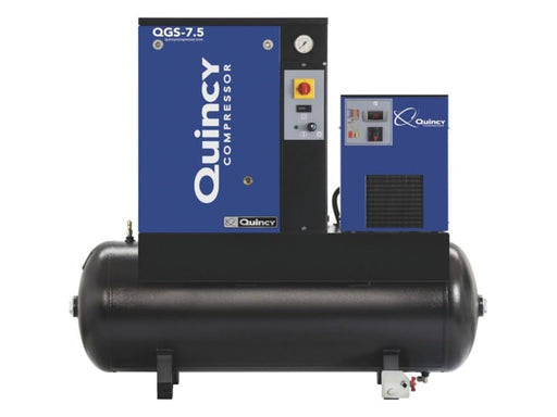 Rotary Screw Air Compressor (230V 1-phase | Quincy QGS 7.5 TMD-1 | 7.5-HP 60-Gallon | 5 Year Warranty INCLUDED + FREE Shipping in USA