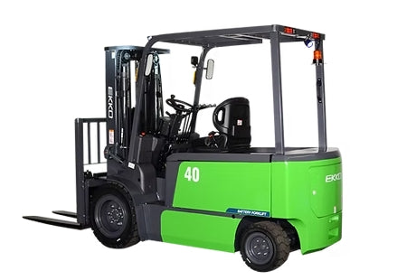 EKKO 42” Fork 4-Wheel Lithium-Powered Forklift | 185” Lift and 8000 lb Load Cap. | EK40T-Li