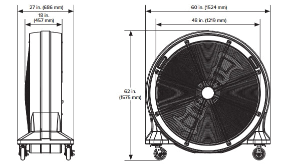 BANDIT™ 42" FLOOR FAN | F-BD1-4201