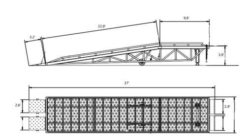 EKKO-EKYR Portable Yard Ramp I Loads 22,000lb