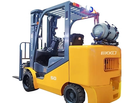 EKKO 42" Fork Liquid Propane 4 Wheel Forklift (LPG) 10,000 lbs cap, 185" Lift Height | Ekko EK50LP |