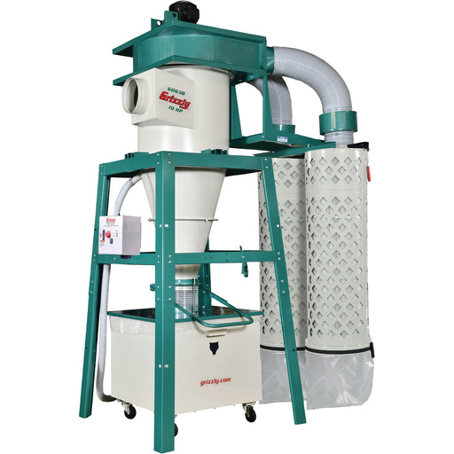 Grizzly G0638 - 10 HP 3-Phase Cyclone Dust Collector | 4029 CFM