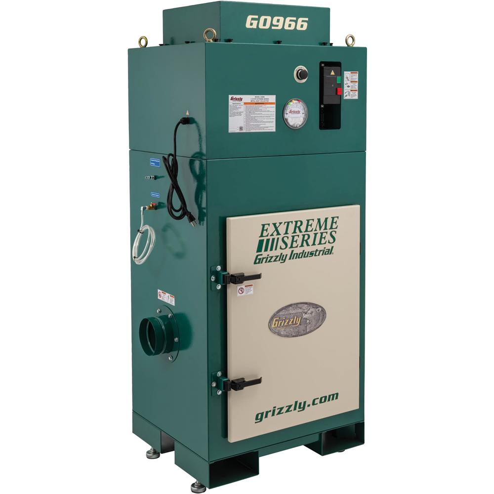 Grizzly G0966 I 1-1/2 HP Metal Dust Collector with Spark Deflector