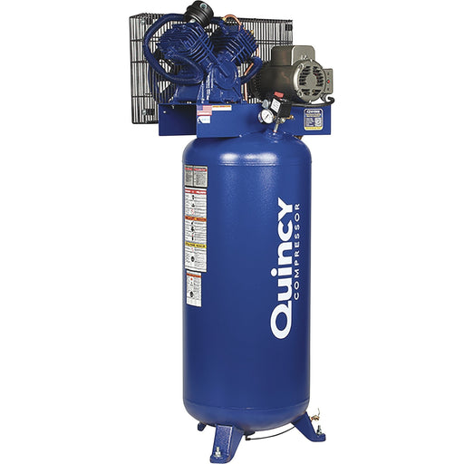 Quincy QT-54 Reciprocating Air Compressor I 5 HP, 230 Volt, 1 Phase, 60-Gallon Vertical I  | Air Compressor | Quincy