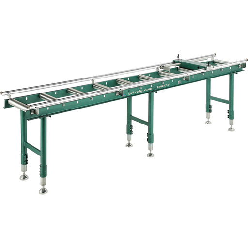 Heavy-Duty 4"x 118" Roller Table with Work Stop | T28174