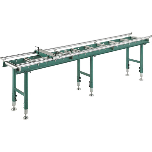Heavy-Duty 4"x 118" Roller Table with Work Stop | T28174