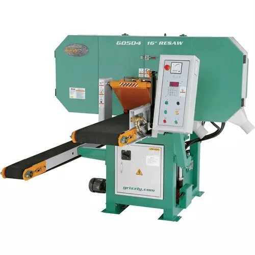 16" 30 HP 3-Phase Dual Conveyor Horizontal Resaw Bandsaw | Grizzly G0504   | Grizzly