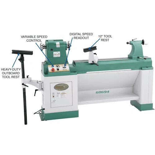 20" x 43" Heavy-Duty Variable-Speed Wood Lathe | Grizzly G0694   | Grizzly