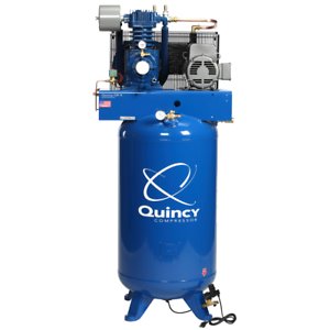 Pressure Lubricated Two-Stage Air Compressor (230V 3-Phase) | Quincy QP MAX 10-HP 120-Gallon | 5 Year Warranty INCLUDED + FREE Shipping in USA Air Compressor Quincy