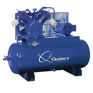 Pressure Lubricated Two-Stage Air Compressor (230V 3-Phase)| Quincy QP MAX 10-HP 120-Gallon | 5 Year Warranty INCLUDED + FREE Shipping in USA Air Compressor Quincy