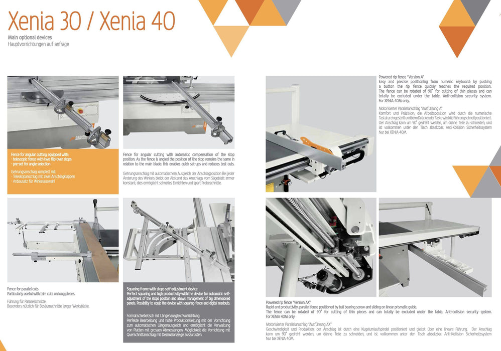 XENIA 40M | Tilting arbor sliding table panel saw 11HP Sliding Panel Saw Casadei Busellato